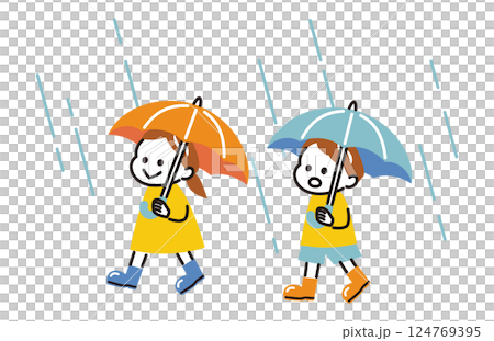 Rainy season and children 124769395