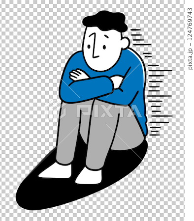 A depressed man 124769743