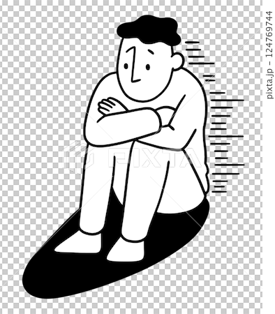 落ち込む男性 124769744