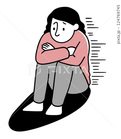 落ち込む女性 124769745