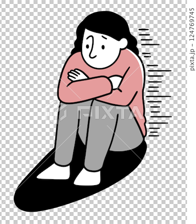 落ち込む女性 124769745