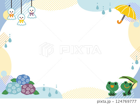 梅雨の背景フレーム 124769777