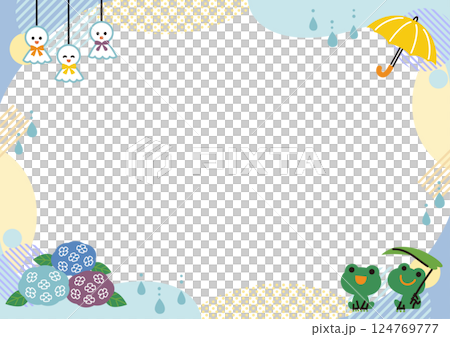 梅雨の背景フレーム 124769777