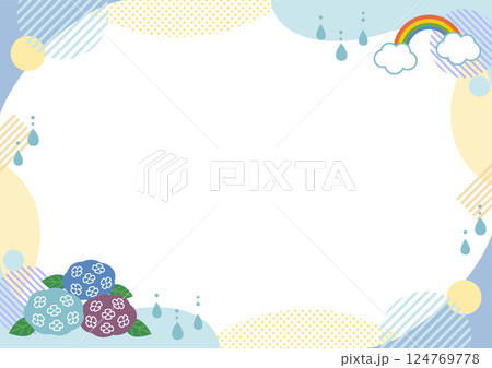 梅雨の背景フレーム 124769778