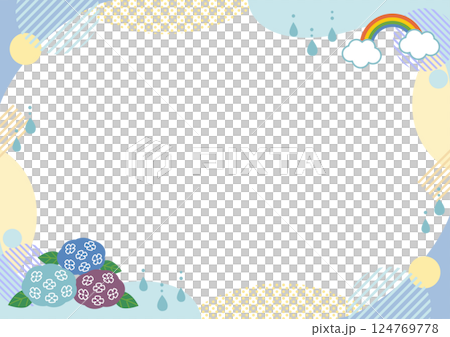 梅雨の背景フレーム 124769778