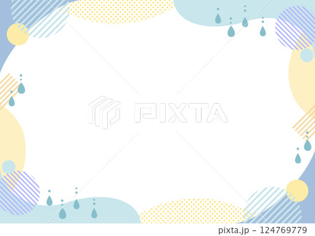 梅雨の背景フレーム 124769779