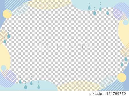 梅雨の背景フレーム 124769779