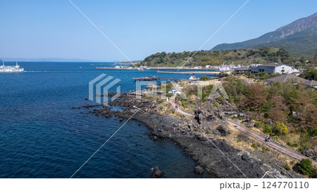 March 23 2025 Coastal Path Along Rocky Shoreline, Japan 124770110