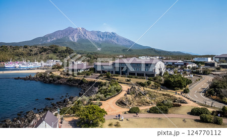 March 23 2025 Coastal Landscape With Mountain, Buildings, and Scenic, Japan March 23 2025 Coastal Landscape With Mountain, Buildings, and Scenic, Japan 124770112