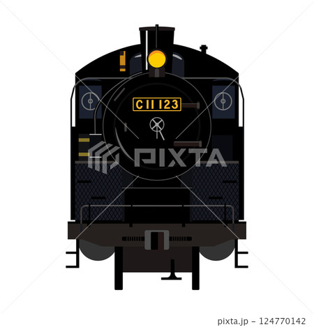 SL C11 123号機の正面ベクターイラスト 124770142