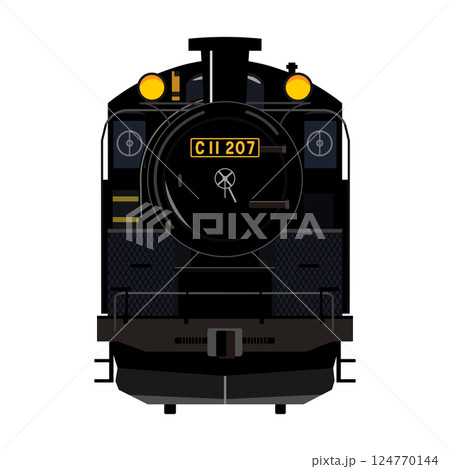 SL C11 207号機の正面ベクターイラスト 124770144