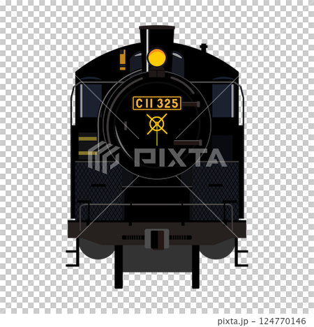 SL C11 No. 325 的前視圖向量插圖 SL C11 No. 325 的前視圖向量插圖 124770146