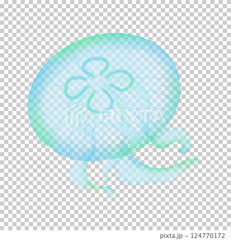 ミズクラゲ_水色 ミズクラゲ_水色 124770172