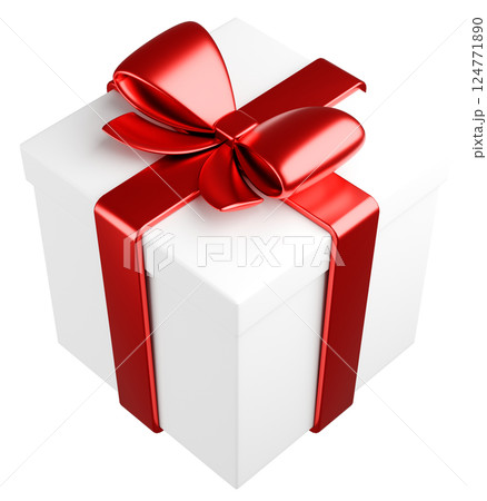 3Dイラスト_プレゼント_赤 124771890