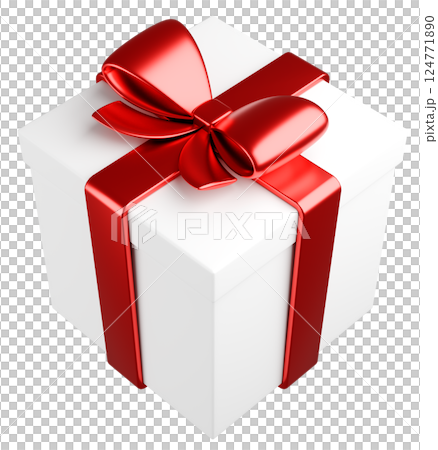 3Dイラスト_プレゼント_赤 124771890