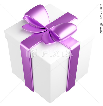 3Dイラスト_プレゼント_紫 3Dイラスト_プレゼント_紫 124771894