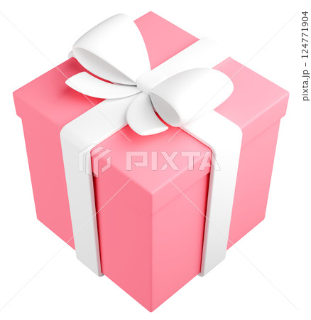 3Dイラスト_プレゼント_ピンク 124771904