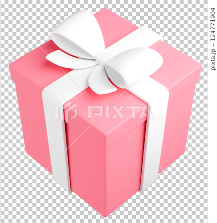 3Dイラスト_プレゼント_ピンク 124771904