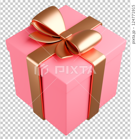 3Dイラスト_プレゼント_ピンク 124771915