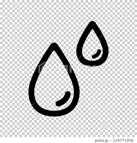 Water drop icon illustration 124771956