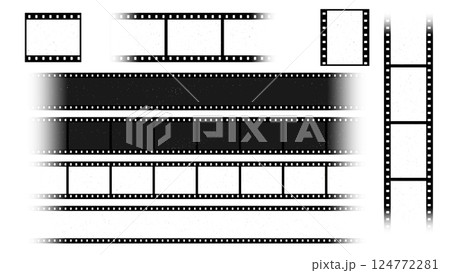 汚れのついたフィルム風のテロップベース素材 背景透過 汚れのついたフィルム風のテロップベース素材 背景透過 124772281