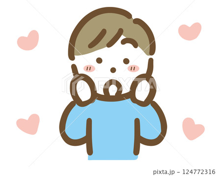 ときめいている男性 124772316