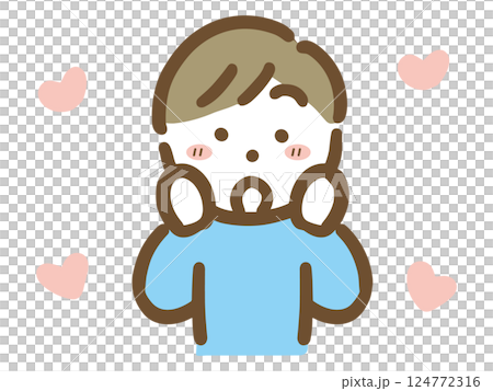 ときめいている男性 124772316