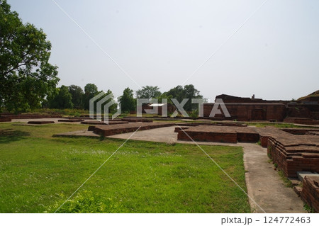 インド 世界遺産ビハール州ナーランダーのマハーヴィハーラ考古遺跡 インド 世界遺産ビハール州ナーランダーのマハーヴィハーラ考古遺跡 124772463