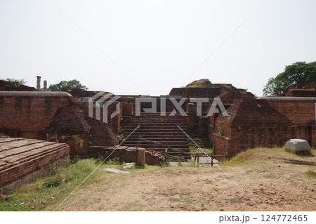 インド 世界遺産ビハール州ナーランダーのマハーヴィハーラ考古遺跡 インド 世界遺産ビハール州ナーランダーのマハーヴィハーラ考古遺跡 124772465