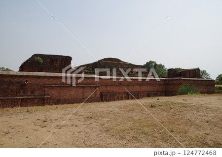 インド 世界遺産ビハール州ナーランダーのマハーヴィハーラ考古遺跡 インド 世界遺産ビハール州ナーランダーのマハーヴィハーラ考古遺跡 124772468