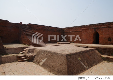 インド 世界遺産ビハール州ナーランダーのマハーヴィハーラ考古遺跡 インド 世界遺産ビハール州ナーランダーのマハーヴィハーラ考古遺跡 124772490