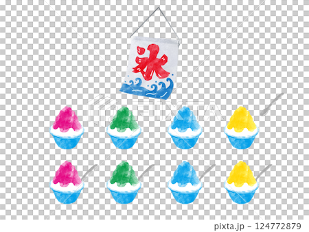 Textured shaved ice illustration Textured shaved ice illustration 124772879