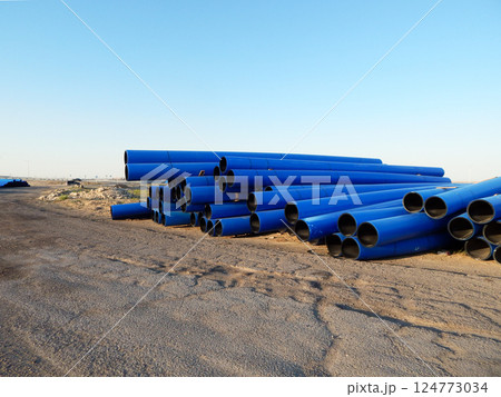 Industrial polymer pipes. 124773034
