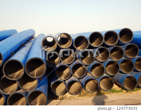 Industrial polymer pipes. Industrial polymer pipes. 124773035