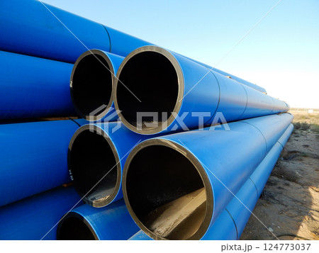 Industrial polymer pipes. Industrial polymer pipes. 124773037