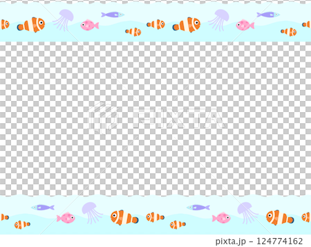 海の生き物の背景　J-1 124774162