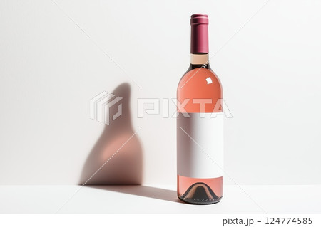 Wine bottle with blank label 124774585