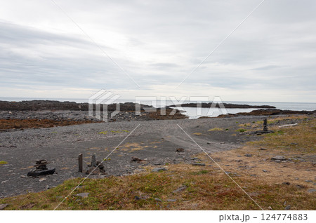 Barents Sea coast at sunset Barents Sea coast at sunset 124774883