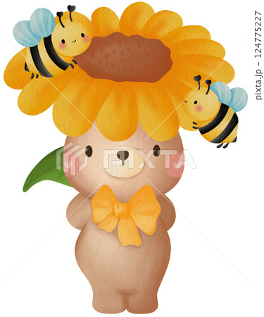 Cute Bee and Bear Clipart Bear with Honey and Flowers Cartoon Teddy Bear Bee Cute Bee and Bear Clipart Bear with Honey and Flowers Cartoon Teddy Bear Bee 124775227