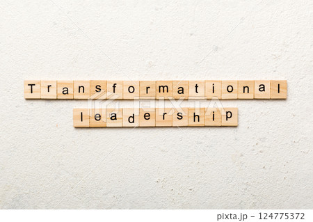 transformation leadership word written on wood block. transformation leadership text on cement table for your desing, concept transformation leadership word written on wood block. transformation leadership text on cement table for your desing, concept 124775372