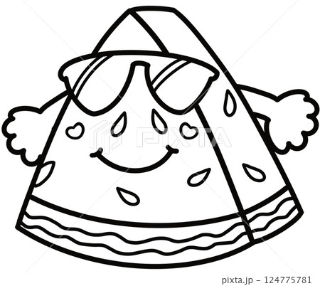 Minimalist Outline Drawing of a Cartoon fruit Elegant Design Cute hand drawn for coloring books. Minimalist Outline Drawing of a Cartoon fruit Elegant Design Cute hand drawn for coloring books. 124775781