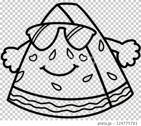 Minimalist Outline Drawing of a Cartoon fruit Elegant Design Cute hand drawn for coloring books. Minimalist Outline Drawing of a Cartoon fruit Elegant Design Cute hand drawn for coloring books. 124775781