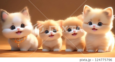 かわいい子猫たち かわいい子猫たち 124775796