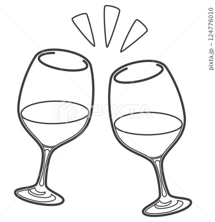 ワインで乾杯(ボルドー型グラス) ワインで乾杯(ボルドー型グラス) 124776010