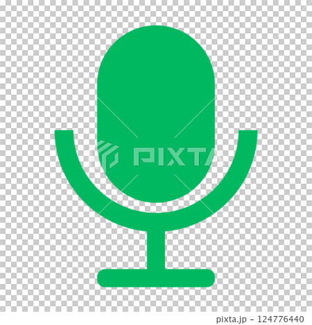 Microphone icon green 124776440