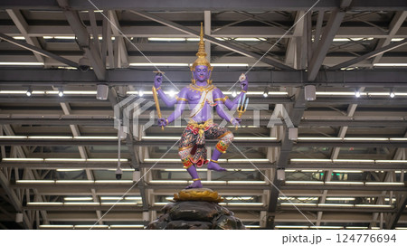 Vishnu Churning Milk Ocean statue at Suvarnabhumi airport, Thailand Vishnu Churning Milk Ocean statue at Suvarnabhumi airport, Thailand 124776694