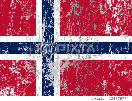 Norway Islands flag with grunge effect. Norway Islands flag with grunge effect. 124776774