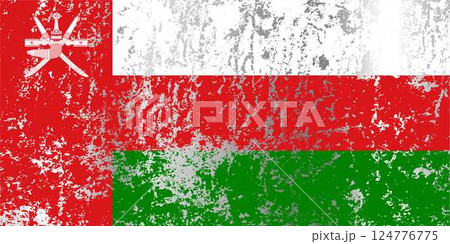 Oman flag with grunge effect. Oman flag with grunge effect. 124776775