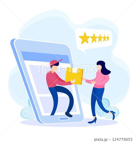 Illustration vector graphic cartoon character of delivery 124778055