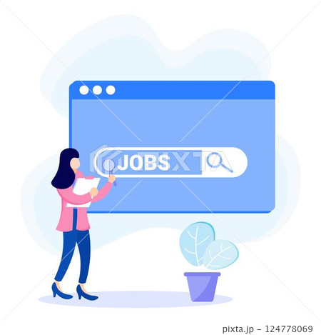 Illustration vector graphic cartoon character of jobs 124778069